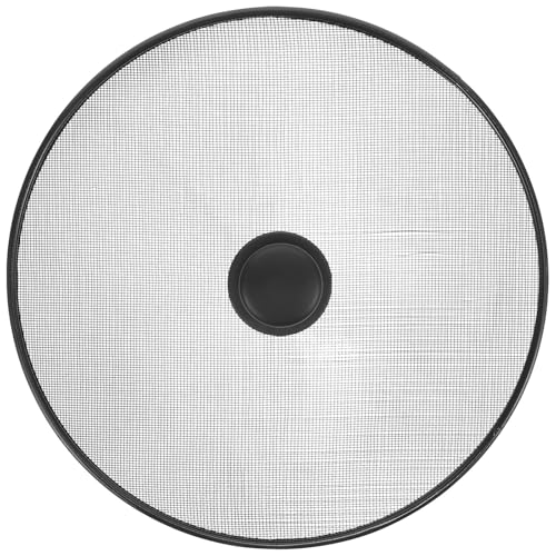 FRCOLOR Pantalla Antisalpicaduras de Acero Inoxidable 33 Cm Cuadrada Malla Negra y Diseño Antiexplosión para Sartén y Olla, Tapa Resistente para Cocina y Protección contra Salpicaduras