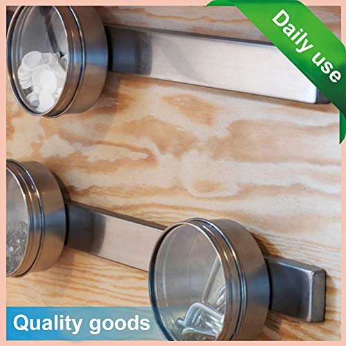 Image of MIKEDE Magnets, 20 Pack Strong Neodymium Bar Magnets with Adhesive Backing, Rare Earth Fridge Magnet Heavy Duty, Metal Powerful Magnet for Craft, Whiteboard, Garage, Kitchen - 60x10x3 mm