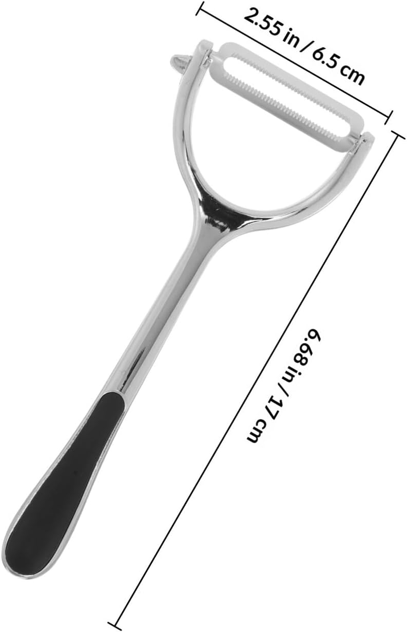 Multifunction Vegetable Peeler and Potato Peeling Tool, Zinc Alloy Double-sided Y-shaped Handle with Serrated Blade, Ergonomic Kitchen Gadget for Fruit and Vegetable Peeling