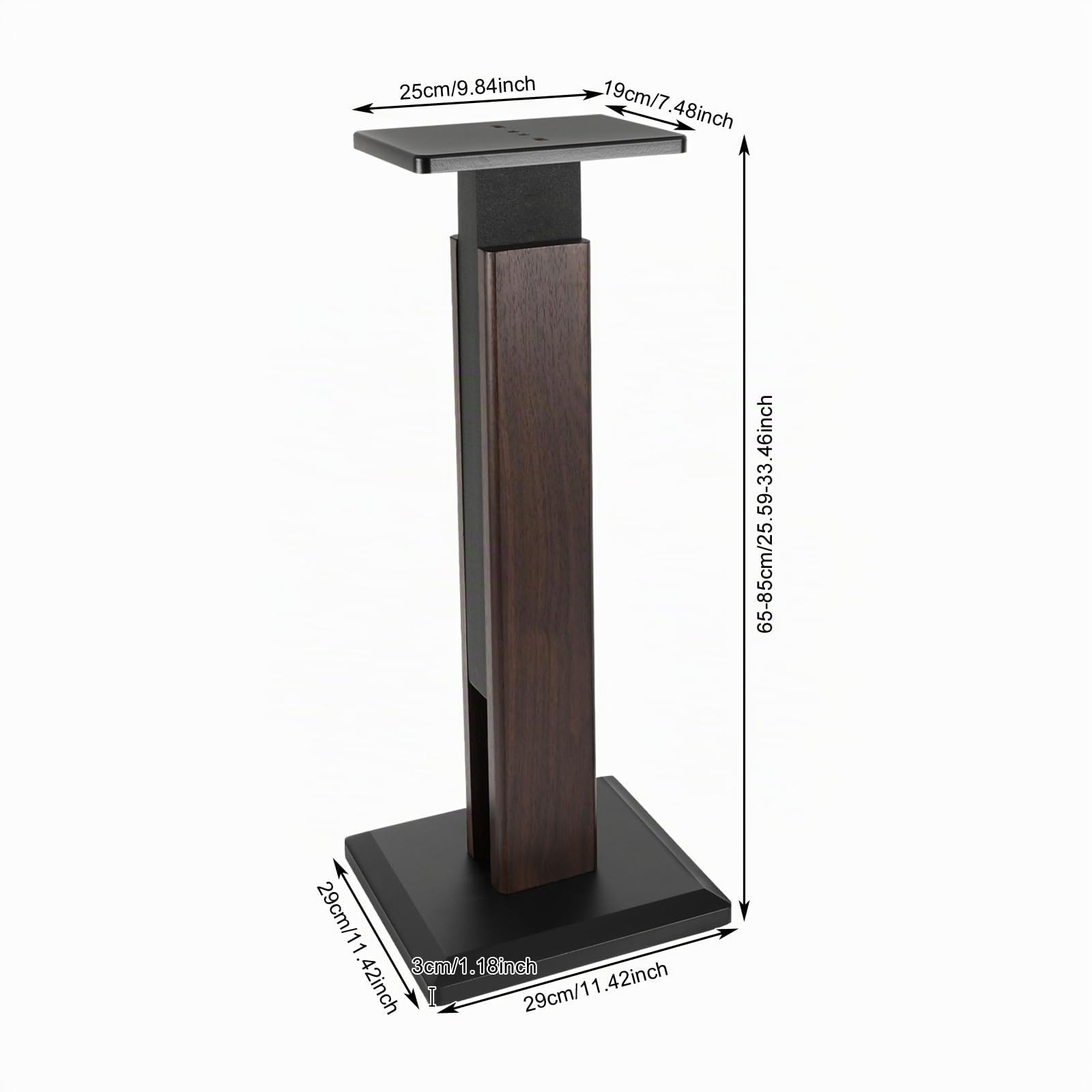 Juego de 2 soportes para altavoces, soporte para altavoces y cajas, extensible, soporte de suelo para altavoces, estante de alta fidelidad, altura ajustable para satélite, soporte universal de hasta