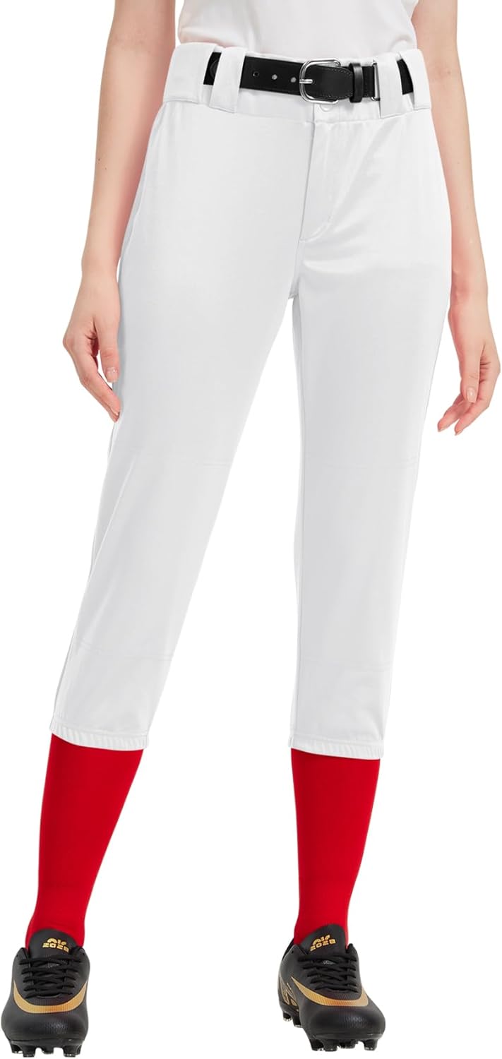 QBK Women's Softball Pants - Lightweight Quick Dry Polyester Knicker for Baseball & Fastpitch