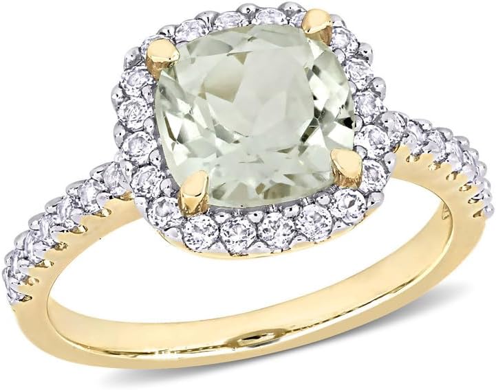 Womens Cushion Cut Gemstone Halo Statement Ring in White, Rose Or Yellow Flash Plated 925 Sterling Silver