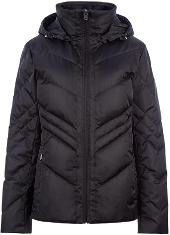Fera Cori Down Ski Jacket Womens, Black Silk, 6, Regular