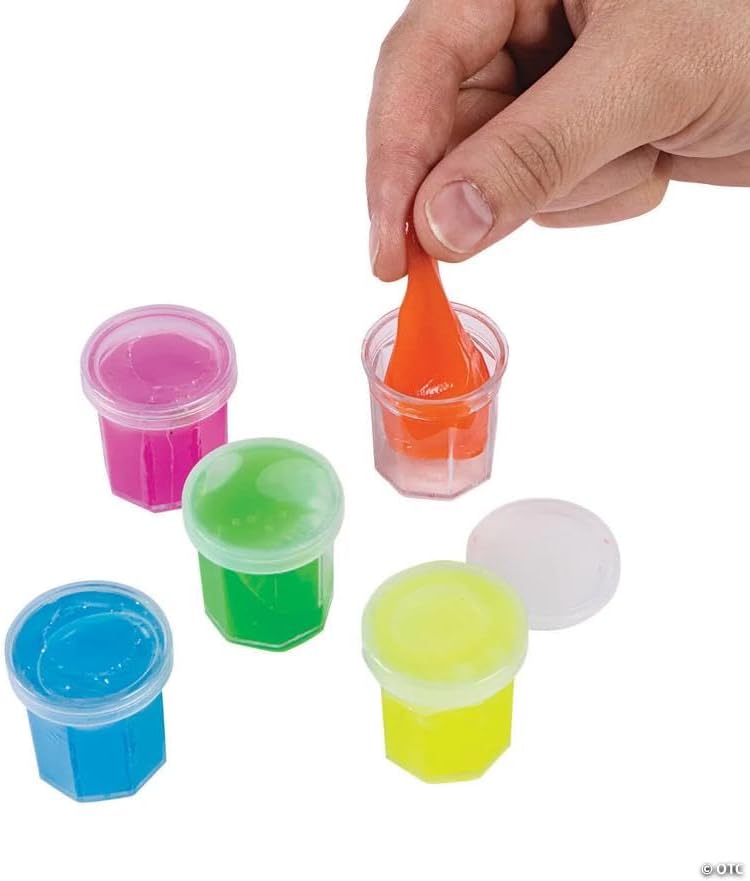 Fun Express 1 1/4" Bulk 96 Pieces Halloween Colorful Putty with Card Handout for 48