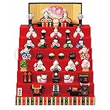 薬師窯(yakushigama) 桃の節句 ひな人形 錦彩 花かざり 雛(七段飾り)