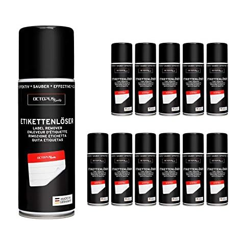 12x OCTOPUS Etikettenentferner und Kleberlöser Spray, Klebstoff-Entferner zum Lösen hartnäckiger Rückstände, mit Orangenöl - 200 ml Cover