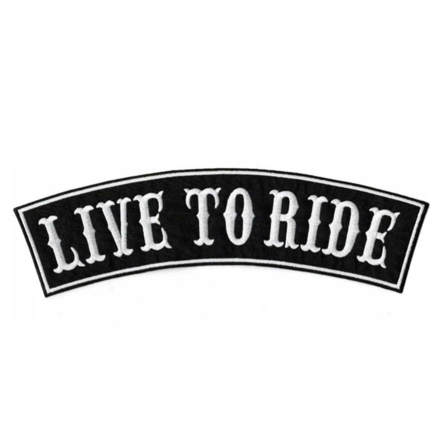 Suma Shop Live to Ride Embroidered Iron on Sew on Patch | Biker Patch Sew on/Iron on | MC Stickers for Motorcyclists | DIY
