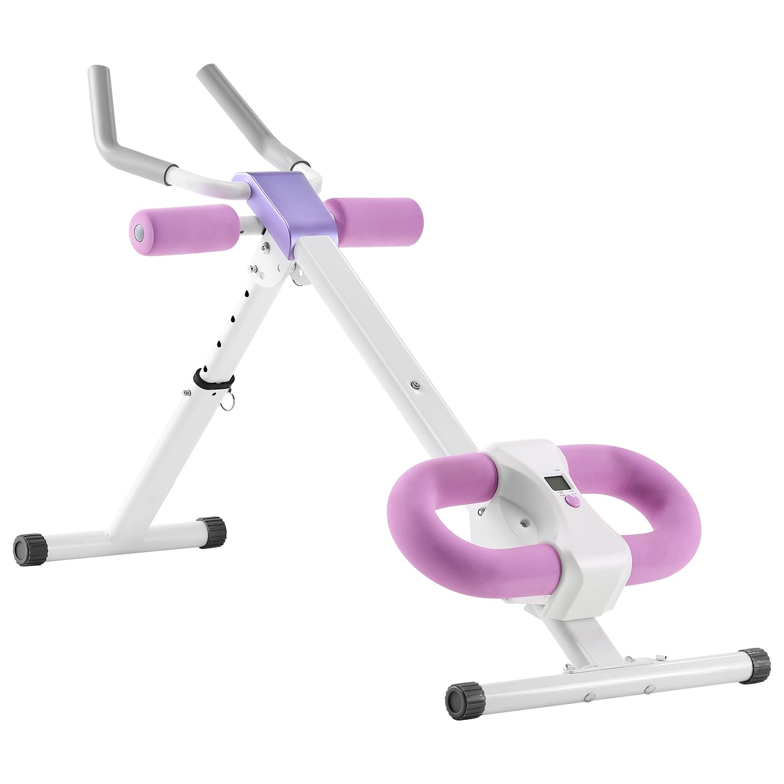 VEVOR AB Workout Machine, Attrezzatura per Allenamento Addominale Core, Capacità 150 kg, Allenamento della Forza Ab Cruncher, Attrezzo Pieghevole Regolabile per Esercizi Fitness in Palestra a Casa