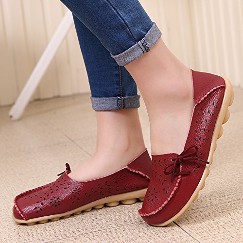 Image of VenusCelia Women's Breathable Comfort Walking Office Flat Loafer
