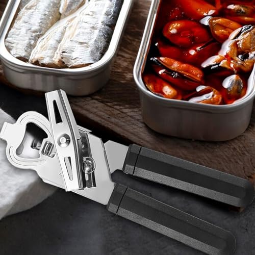 Apriscatole - Acciaio Inossidabile Dispositivo Apri Coperchi Manuale,Rimuovi Coperchi Barattoli | per Anziani Uomini Cucina Casa e Appartamento Bibite Gassate e Bevande Uomini Donne - immagine 4