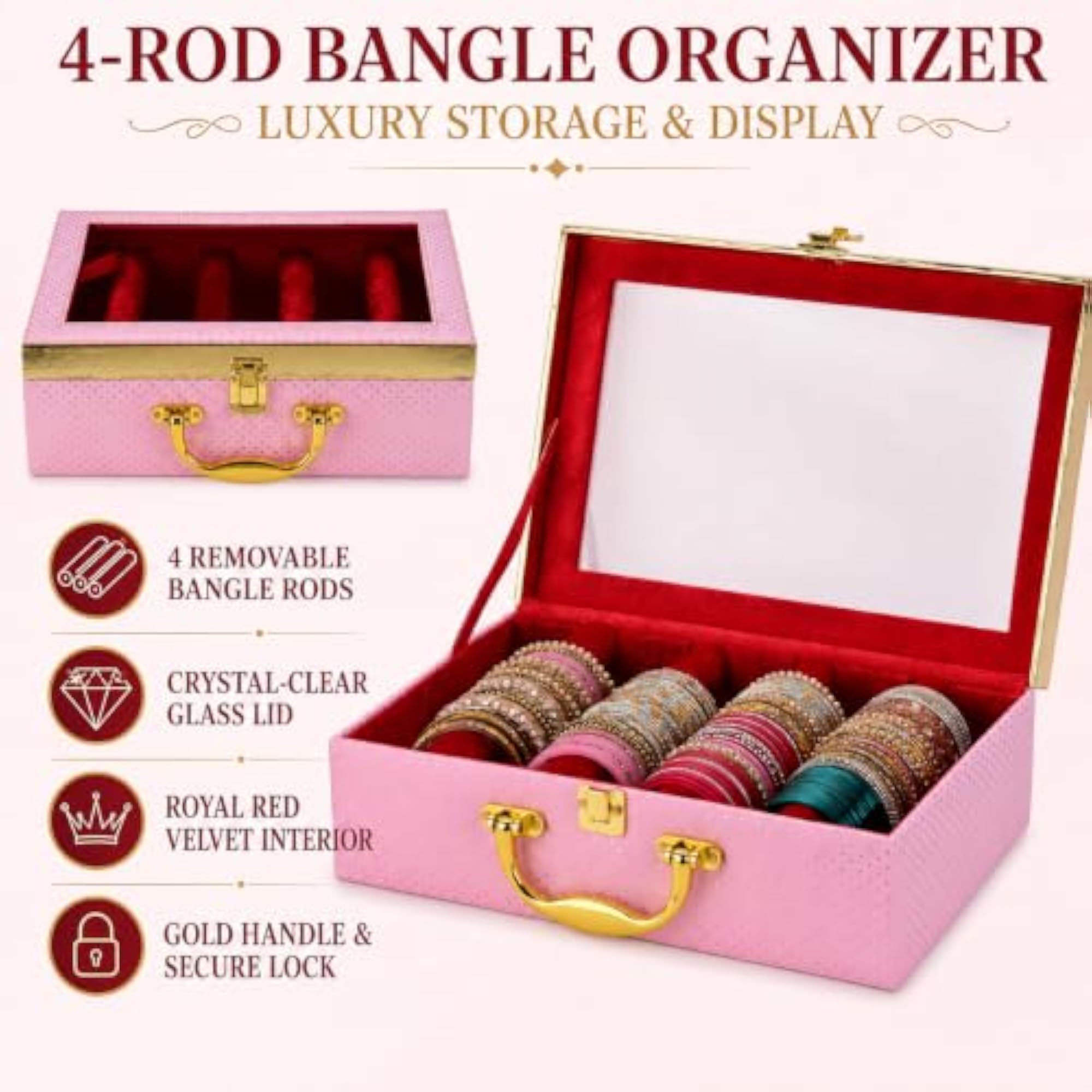 Bangles Storage Case with Four Compartments
