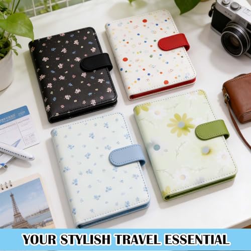 Image of Melsbrinna Rfid Passport Holder for Travel women /Men, Cute Passport Wallet Rfid Blocking Card Slots, Rfid Passport Cover /CaseTravel Wallet, Passport Book Holder (1, floral blue a)