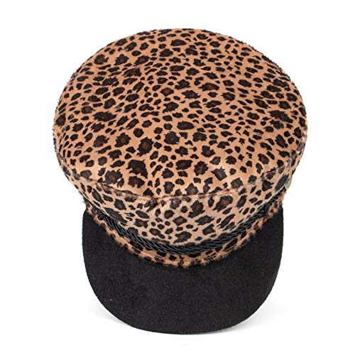 Winter Apparel Plus Leopard Casual Beret Velvet Winter Visor Ladies Print Warm Baseball Caps Sequin Hats Women Coffee #TOP23