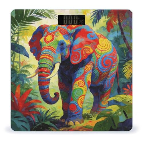 Báscula digital de baño con vidrio templado y pantalla LED miniatura 1