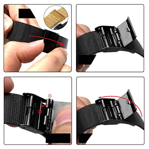 Dokpav® Cinturino Orologio Maglia Acciaio