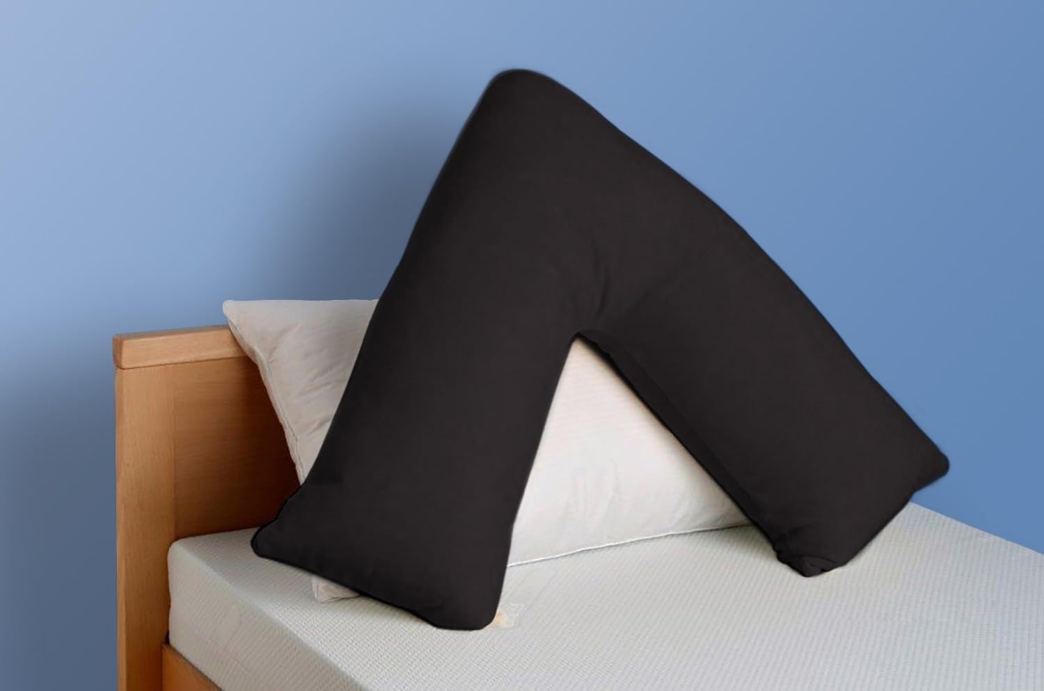 Housse De Coussin De Grossesse Oreiller U - Taie Respirante En Coton - Soutien Dorsal Et Allaitement - Bleu Rose Gris