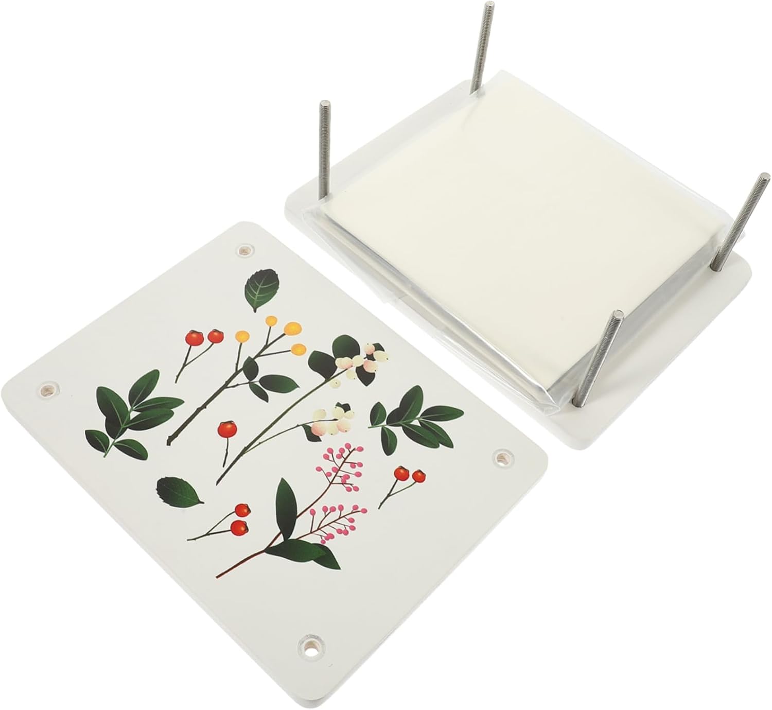 DOITOOL 1set Flower Pressing Kit Wooden Flower Press Board for Dried Leaves Plants Complete Craft Supplies for Craft Enthusiasts for Holiday Projects