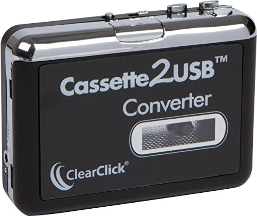 ClearClick Cassette Tape to USB Converter with Cassette2CD Wizard 2.0 Software (Free USA Tech Support)