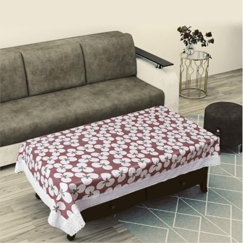 Image of Dakshya Industries PVC Waterproof Center Table Cover 40 x 60 Inch | Rectangle Coffee Table Cover | Spill Proof Oil Resistant Dustproof Heat Resistant Wipe Clean