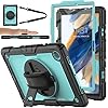 SIBEITU Case Compatible with Samsung Galaxy Tab A8 10.5 Inch 2022 with Screen Protector Pencil Holder, 360 Rotating Hand Strap & Stand, Drop-Proof Protection Case for Galaxy Tab A8 SM-X200/X205/X207