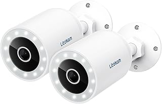 Little elf Smart Camera Outdoor, 4MP Security Camera Outdoor, CCTV Camera with Color Night Vision, AI Motion/Sound Detection, 2-Way Audio, Home Security Camera Wireless with Siren, App, 2 Pack