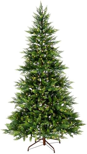 National Tree Company Pre-lit Feel Real Artificial Christmas Tree...