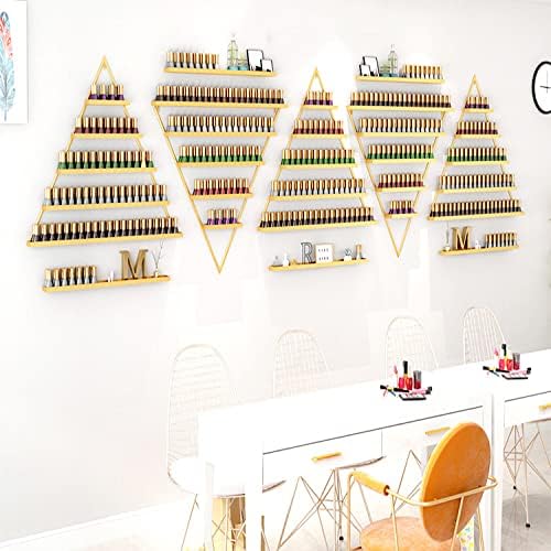 Miniatura 2 de Estantes triangulares de metal para esmaltes de uñas para estantes de pared, estante de almacenamiento de aceite esencial, tienda de salón de uñas,