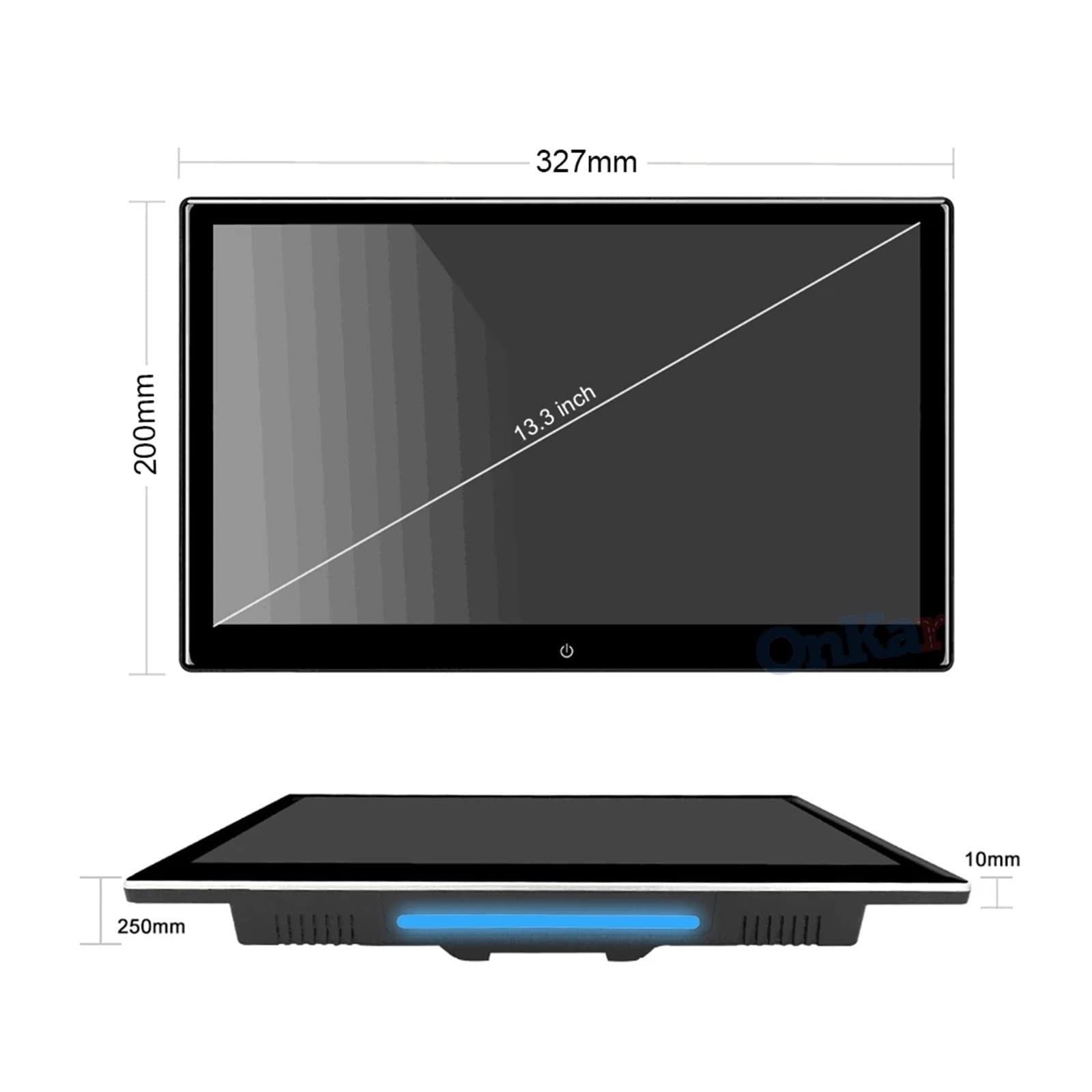 13,3 pollici Touch Car Poggiatesta Monitor 4K 1080P Video Player RAM2G + ROM32GB Gioco Telecomando IR AV FM USB Viaggi in famiglia(2 pcs)