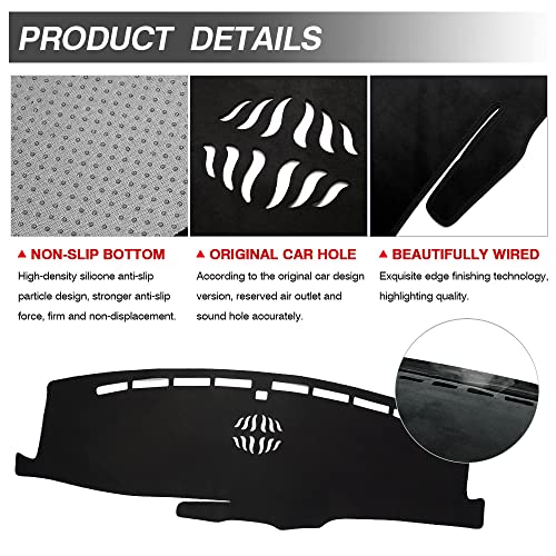 Image of Autorder Dashboard Cover Mat for 2020-2024 2025 2026 Ford Explorer Accessories Dash Cover Flannel Dash Mat Sunshade Glare UV Rays Protector