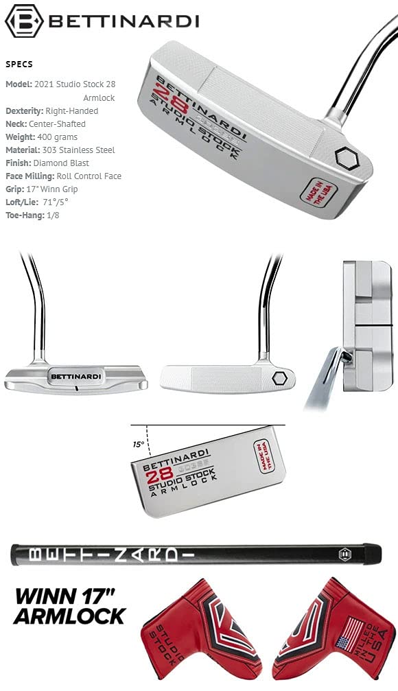 Amazon | BETTINARDI Putter 2021 Studio Stock 28 Armlock パター 40
