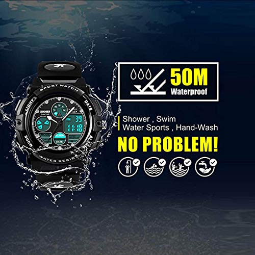 cofuo Kids Digital Sport Watch, Boys Girls Waterproof Sports Outdoor Watches Children Casual Electronic Analog Quartz Wrist Watches with Alarm Stopwatch4