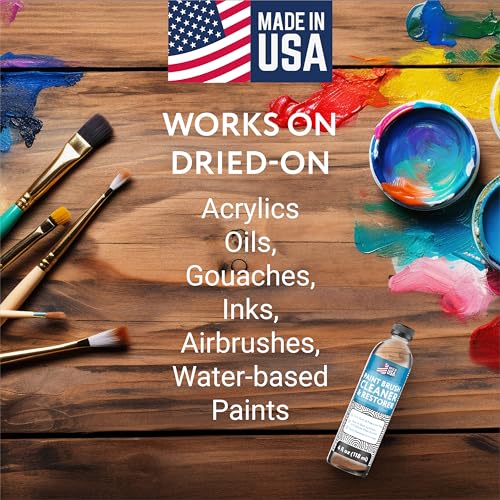 Impresa [2 Pack Paint Brush Cleaner & Restoring Liquid -Water-Based Oil Paint Brush Cleaner Solvent thumb #4