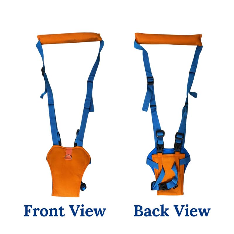 Image of Baby Walking Assistant Safety Harness | Adjustable Toddler Belt with Dual Foam Chest Support | Lightweight Infant Walking Helper | Baby Learning Walking Aid for Boys & Girls|Color-Orange