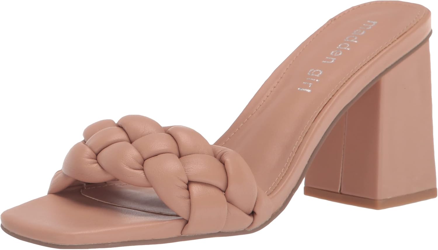 Madden Girl Women's Gracy Heeled Sandal, Milky Blush, 8