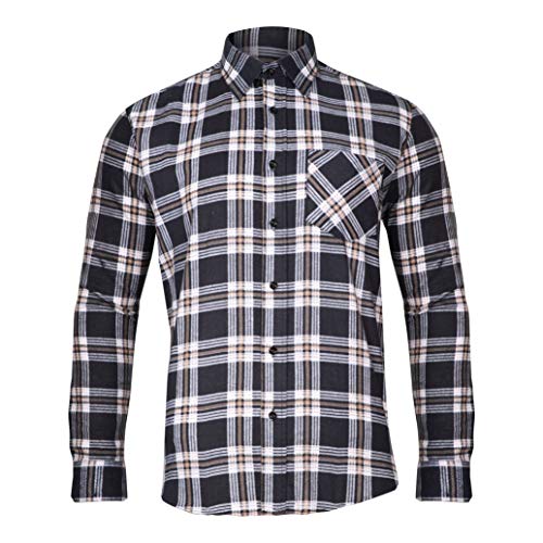 Lahti Pro Chemise de travail style bûcheron en flanelle, 100% coton, carreaux - Certifié CE/EN 340, bleu, LPKF2S