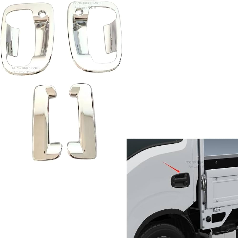 Amazon.co.jp: いすゞ 23エルフ 7代目 R5.3～メッキドアハンドルカバー