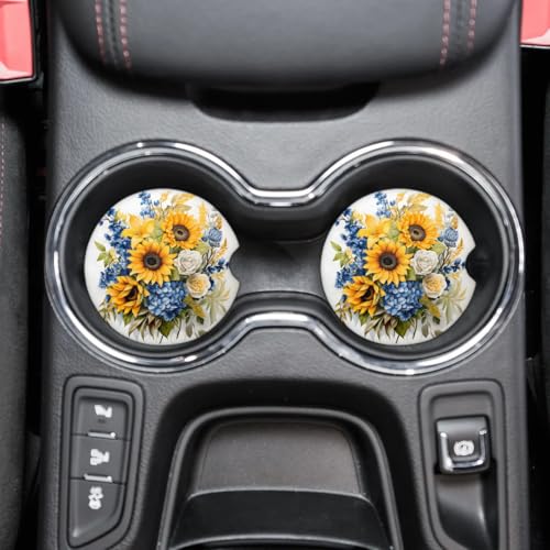 2 Posavasos Para Portavasos De Carro 2.68 Pulgadas Cerámica miniatura 1