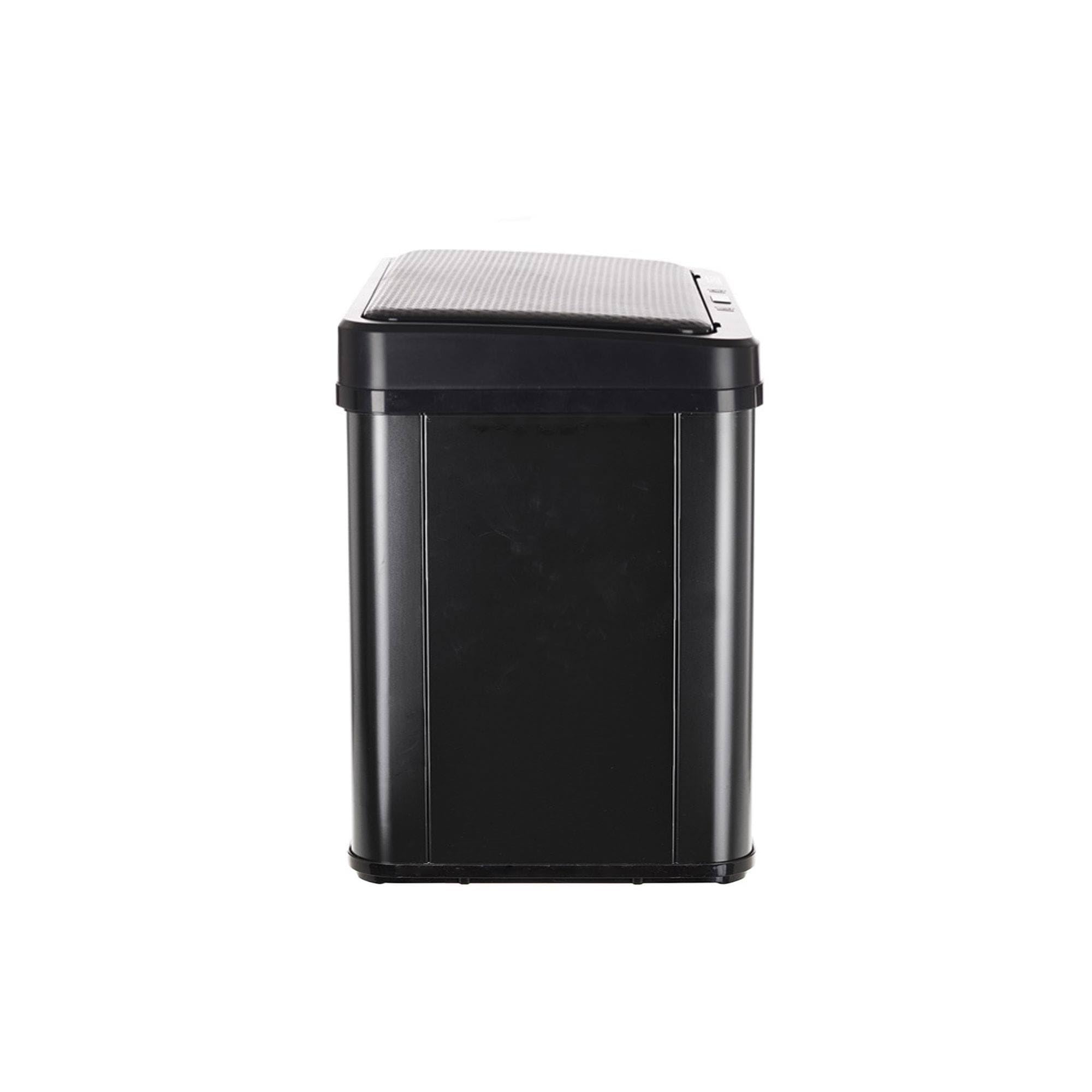 WELL HOME MOBILIARIO & DECORACIÓN Cubo de Basura inteligente para Reciclaje SIN patas, con apertura automática y contacto manual, capacidad 15L+15L, Alto: 60 (x35,5x26cm), Color Negro