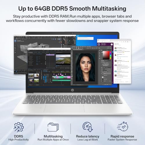 Image of HP 15.6 inch Touchscreen Ultra 7 155H 2026 Edition AI Laptop,24GB DDR5 1TB SSD