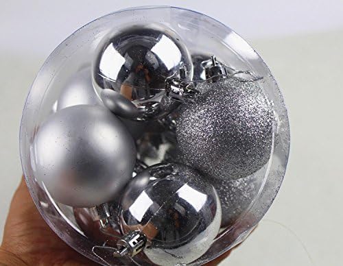 Gshy Multicoloured Christmas Baubles Christmas Tree Decoration for Wedding Party Holiday Decoration 4 cm 24 Pieces Random Colour
