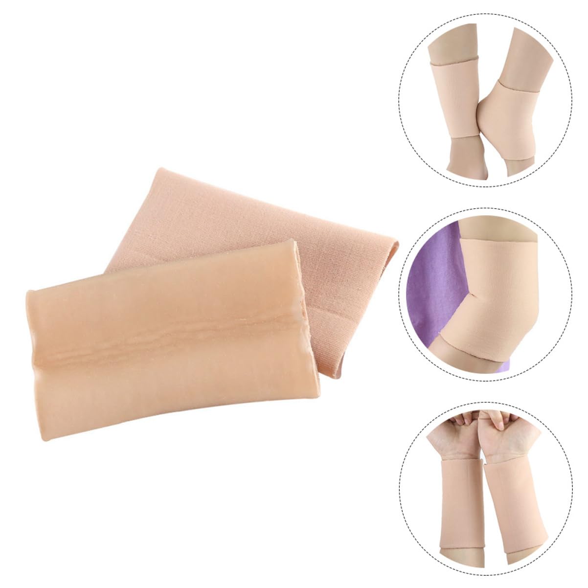 Healeved Foot Moisturizer Gel Heel Socks Silicone Prevent Peeling Cracking White