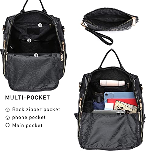 Mkp Collection Mkp Women Fashion Backpack Purse Pu Leather Convertible Medium Ladies Rucksack Travel Shoulder Bags Handbag And Purse 2Pcs thumb #3