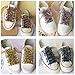 Olukssck Fashion Leopard Print Shoelaces, 4CM Wide Ribbon Shoe Laces for Women, Cute Satin Silk Patterned Laces Decorative Shoe Strings for Sneakers, Brown Leopard, 55inch(140 cm)