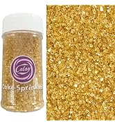 Sentovac Gold Sanding Sugar Sprinkle Edible Sparkling Sugar Crystals Sprinkles Glitter Coarse Sug...