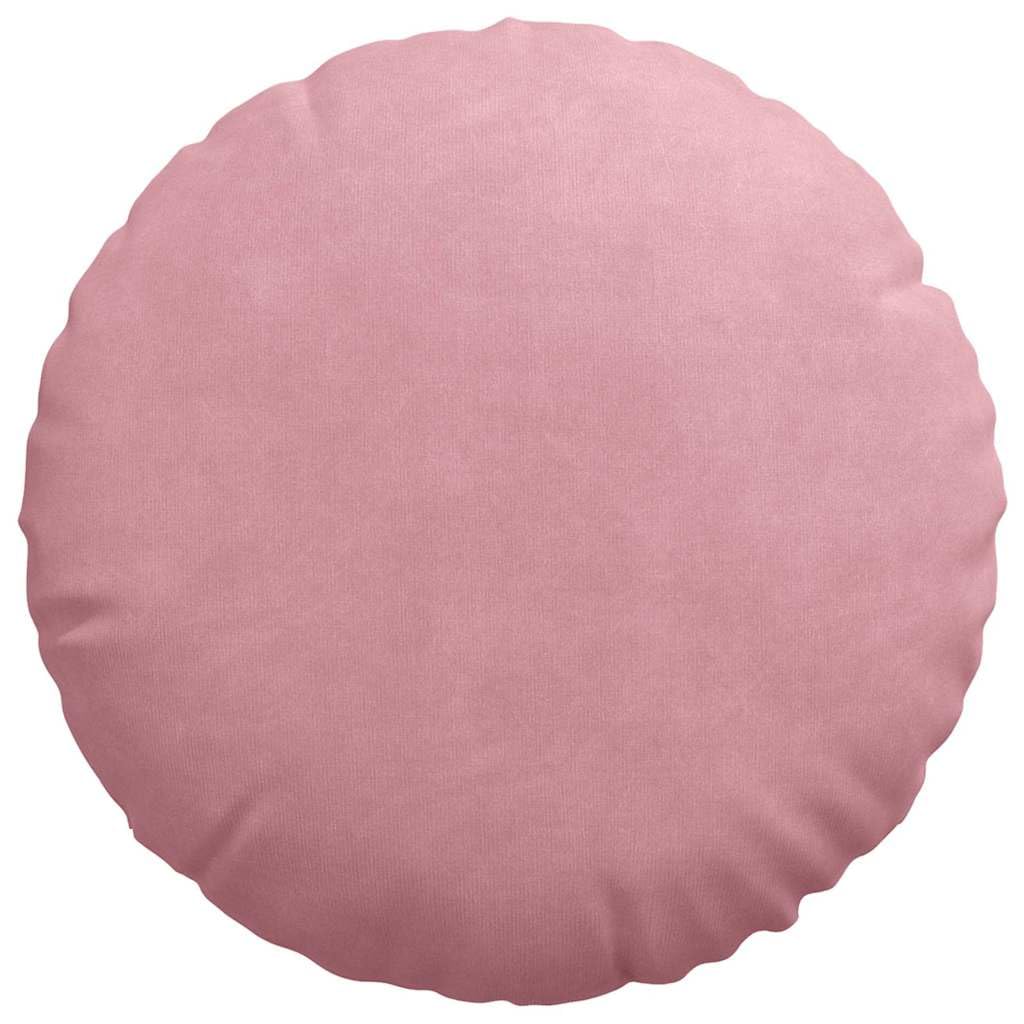 Cuscino da seduta, 2 pezzi, rosa, Ø 60 x 21 cm, in velluto, con chiusura lampo, per uso interno versatile