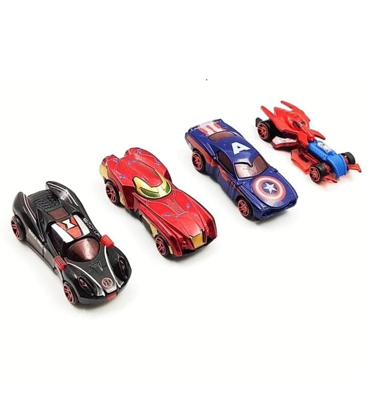Image of Royals hub Mini Metal Car for Kids, Car Pack of 4 Mini Racers Series Diecast Cars Suitable for Children, Movie Vehicle Racing Cars for Competition and Story Play - Multicolor