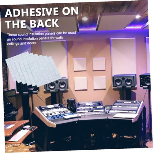 BESTonZON 6 paneles absorbentes de sonido material de aislamiento acústico profesional para KTV estudio en casa reducción de ruido prevención de eco miniatura 4