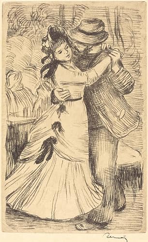 Graffiti Art Mural Renoir Danse à la Campagne grand poster peinture impression moderne 60x90
