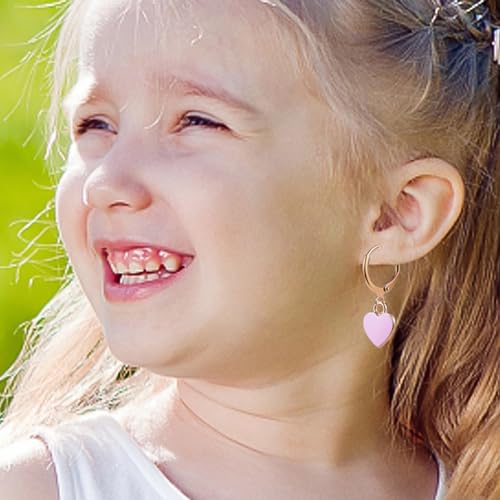 Image of Smiley Face Earrings Huggie Hoop Y2K Preppy Happy Lightning Bolt Heart Star Small Dangle Colorful Gold White Red Pink Yellow Blue Jewelry