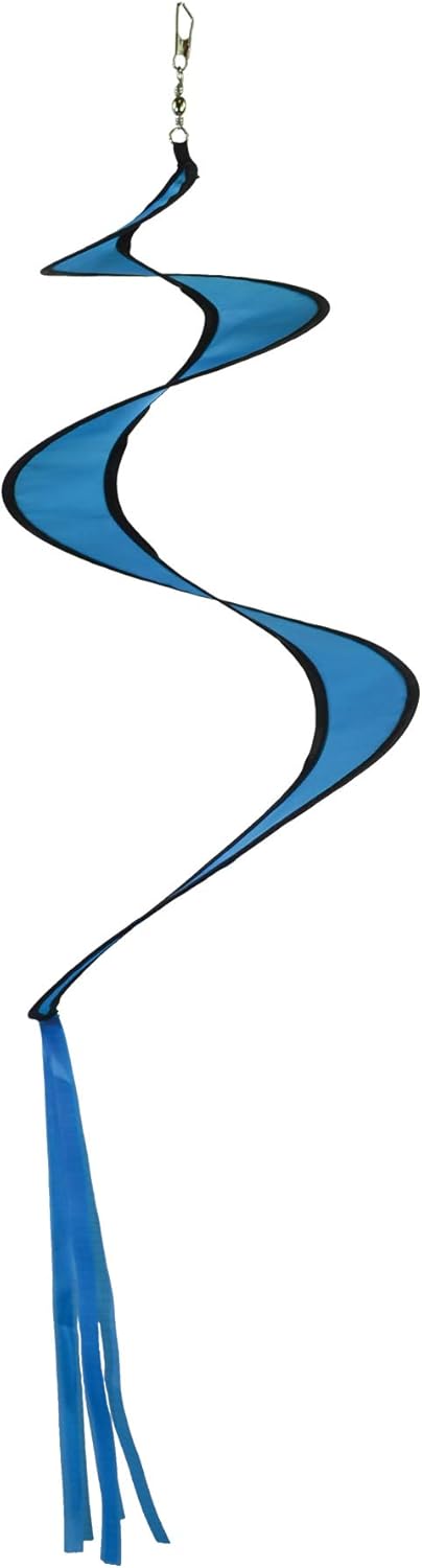 In the Breeze 29-inch Blue Twister Tail, Kite Accessory, Outdoor Decoration Spinner, 5078